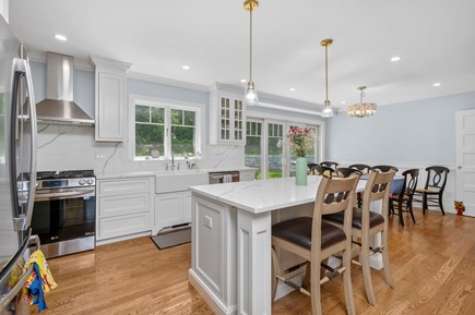 Harwich Port Cape Cod vacation rental - Breakfast bar with seating for two.