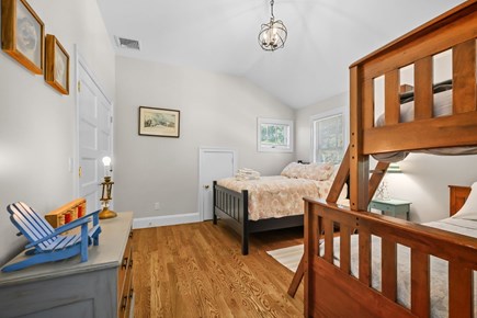 Harwich Port Cape Cod vacation rental - Upper level bedroom #3 with Full sized bed and Twin over Full bunkbed.