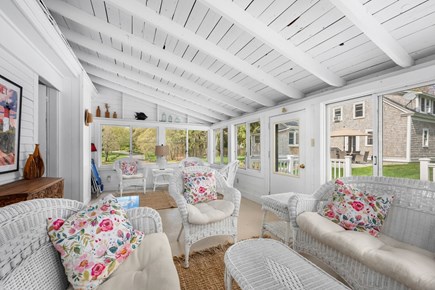 Harwich Port Cape Cod vacation rental - Screened Porch of the Cottage