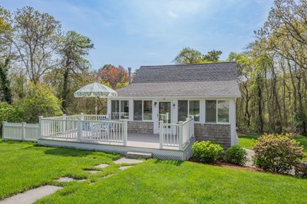 Harwich Port Cape Cod vacation rental - Exterior view of the Cottage deck