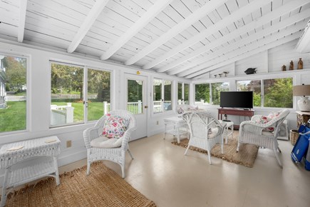 Harwich Port Cape Cod vacation rental - Screened Porch of the Cottage
