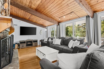Sandwich Cape Cod vacation rental - Spacious living room in upper level