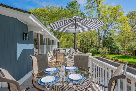 Sandwich Cape Cod vacation rental - Dining area on deck off the upper level