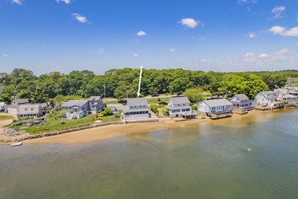 Wareham MA vacation rental - Aerial view of property to Broad Cove