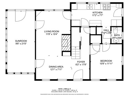 Bourne, Buzzards Bay Cape Cod vacation rental - Floor Plan- First Floor