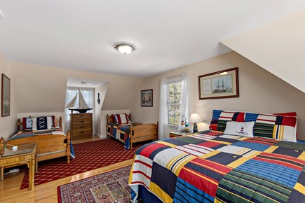 Chatham, Tres Gallos Cape Cod vacation rental - Upstairs bedroom, queen and 2 twins