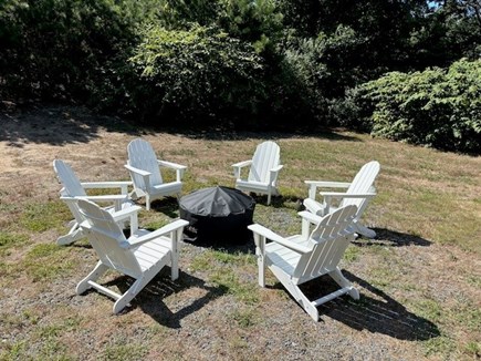 Chatham, Tres Gallos Cape Cod vacation rental - Fire pit nights made easyAdirondack seats for smores and stories