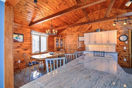 Sandwich Cape Cod vacation rental - Beautiful family friendly kitchen island that seats 6 guests and dining room table that seats 6 guests.