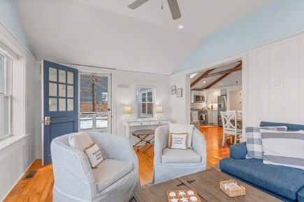 West Dennis Cape Cod vacation rental - Family room opens into kitchen and dining area