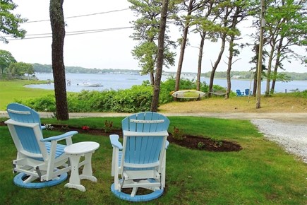 West Dennis Cape Cod vacation rental - Front yard seating looking towards Bass River