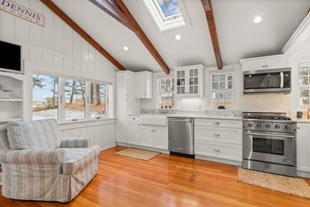 West Dennis Cape Cod vacation rental - Cathedral ceiling in modern kitchen