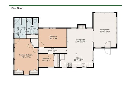 West Dennis Cape Cod vacation rental - Cottage Floor Plan