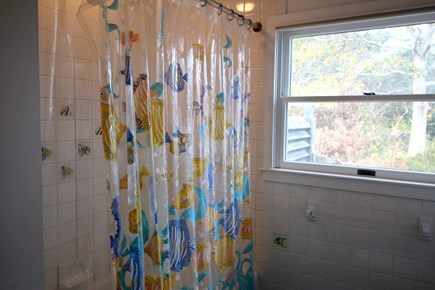 Truro Cape Cod vacation rental - Bathroom with tub and shower