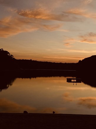 Sandwich Cape Cod vacation rental - Sunset on the pond