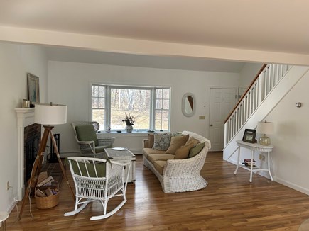 Eastham Cape Cod vacation rental - Living room area with fireplace