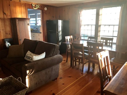 Dennis Village Cape Cod vacation rental - Another view of living room with. dining area