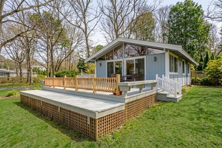 Falmouth Cape Cod vacation rental - Relax on the oversized west-facing deck (new furniture - 2026)