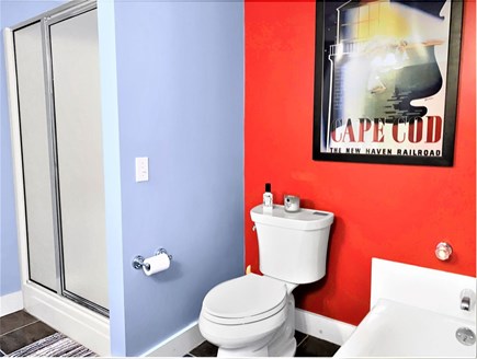 Chatham Cape Cod vacation rental - Bathroom 1. Large bathroom with separate bath and shower and double vanity - 58 Longs Lane Chatham Cape Cod New England Vacation Rentals