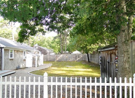 South Dennis Cape Cod vacation rental - Fenced in back yard, with outdoor shower