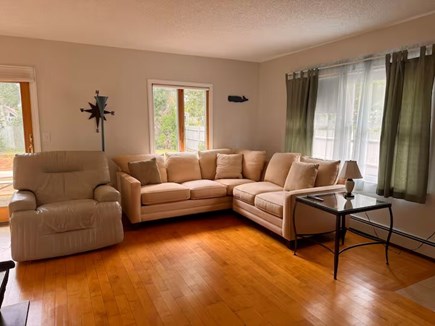 Falmouth Cape Cod vacation rental - L-shaped sectional sofa and recliner chair