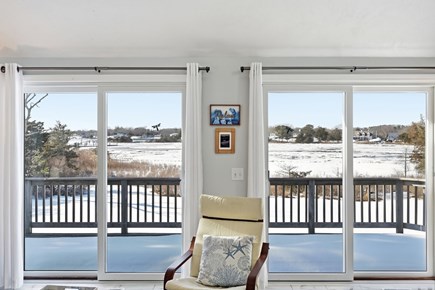 West Dennis Cape Cod vacation rental - Sliding glass doors that lead out to the deck