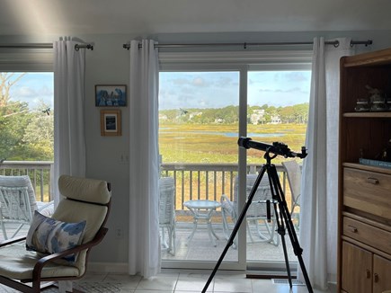 West Dennis Cape Cod vacation rental - Use the telescope to explore the wildlife and natural wonders of the river right in the backyard