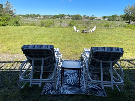 West Dennis Cape Cod vacation rental - Lounge seat in the backyard