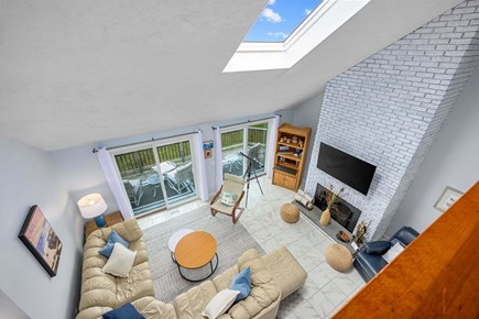 West Dennis Cape Cod vacation rental - View of the living room from the second floor