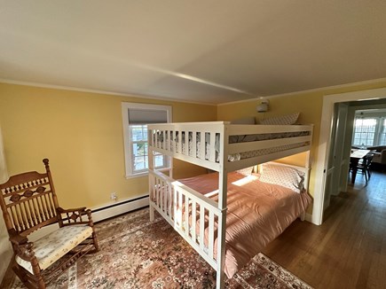 Hyannisport Cape Cod vacation rental - 1st floor 2nd bedroom with queen over queen bunk beds.