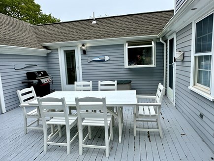 Hyannisport Cape Cod vacation rental - Back deck off dining room and kitchen.