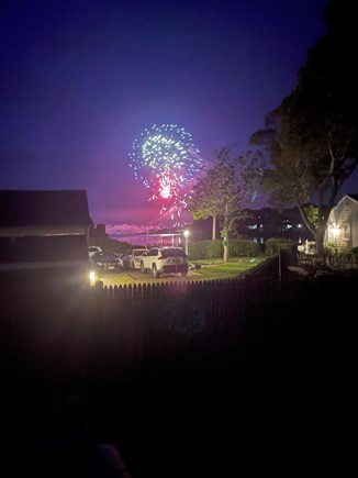 Falmouth Cape Cod vacation rental - 4th fireworks from deck