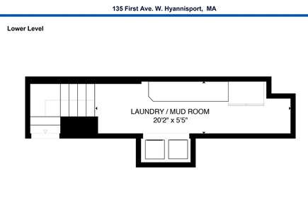 West Hyannisport Cape Cod vacation rental - Basement Laundry Area