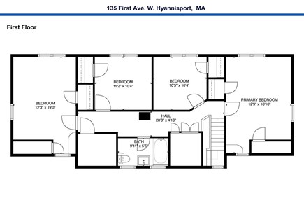 West Hyannisport Cape Cod vacation rental - Second Level Floor plan