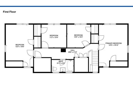 West Hyannisport Cape Cod vacation rental - Second Level Floor Plan