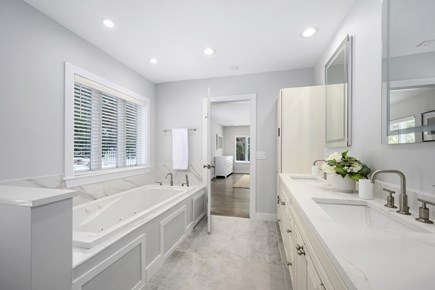 Osterville Cape Cod vacation rental - Primary bath with large shower and tub