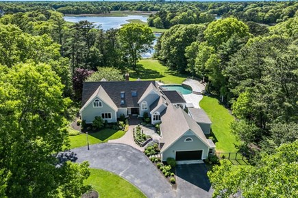 Osterville Cape Cod vacation rental - Aerial view of the house, lots of privacy