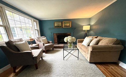 South Dennis Cape Cod vacation rental - Cozy, quiet space for puzzles, reading w/ wood burning fireplace