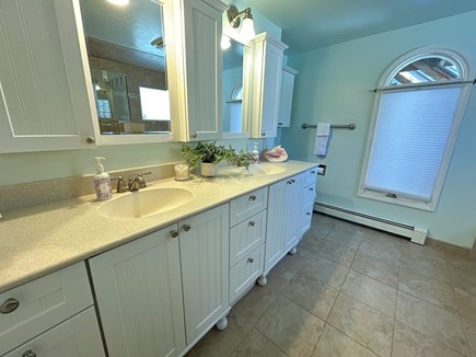 Yarmouth Cape Cod vacation rental - First floor primary bath with walk-in shower and jacuzzi tub
