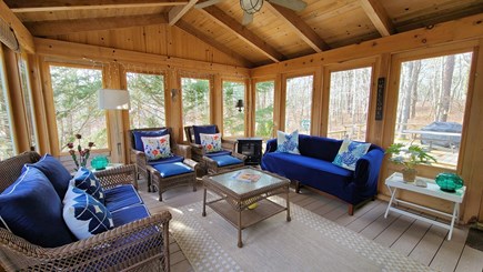 Wellfleet Cape Cod vacation rental - Wonderful screen porch with comfortable seating