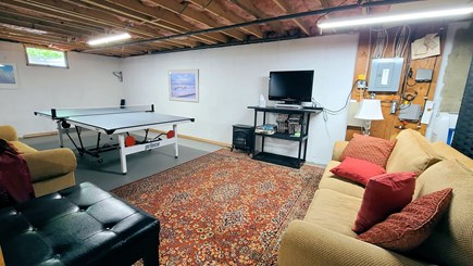 Wellfleet Cape Cod vacation rental - Unfinished basement with ping pong and TV
