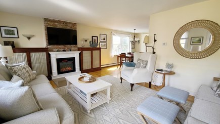 Wellfleet Cape Cod vacation rental - Living room has comfortable seating and a flat screen TV