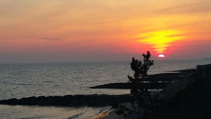 Dennisport Cape Cod vacation rental - Sunset on the beach.