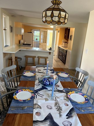 Bourne, Buzzards Bay Cape Cod vacation rental - Dining room table seats 6+ with mini-split AC