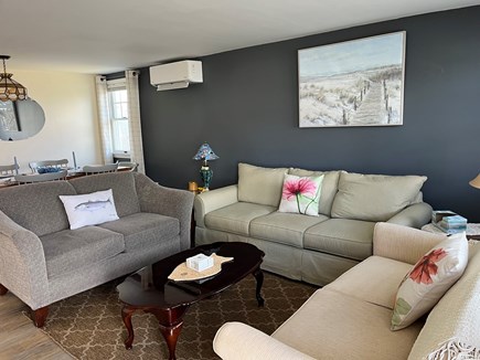 Bourne, Buzzards Bay Cape Cod vacation rental - Living room with multiple couches with mini-split AC