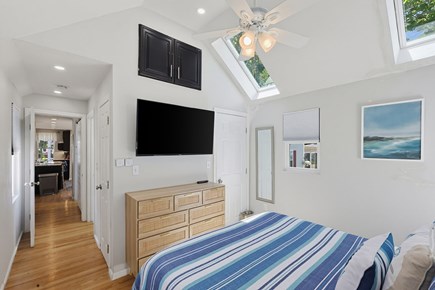 Onset Beach MA vacation rental - 1st floor Master bedroom with retractable skylights