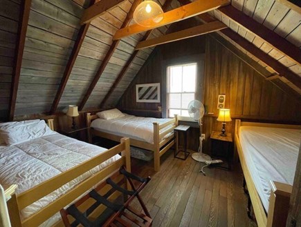 Truro Cape Cod vacation rental - Bedroom #1- 3 twin beds or king bed with 1 twin bed