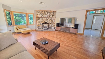 West Falmouth Cape Cod vacation rental - Living Room w/Flat Screen TV