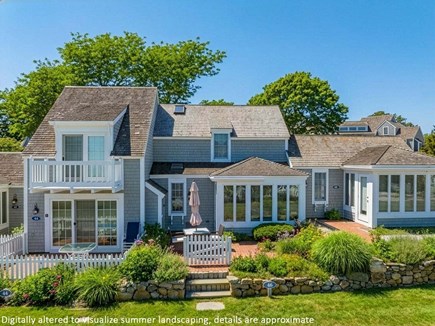 Mashpee Cape Cod vacation rental - The photo has been digitally enhanced to visualize the summer landscape