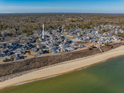 Mashpee Cape Cod vacation rental - Aerial of the property with a view of the Private association beach