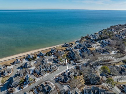 Mashpee Cape Cod vacation rental - Aerial of the property with a view of the Private association beach